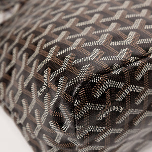 GOYARD BOHEME HOBO PM BAG GOYARDINE CANVAS BLACK SHW