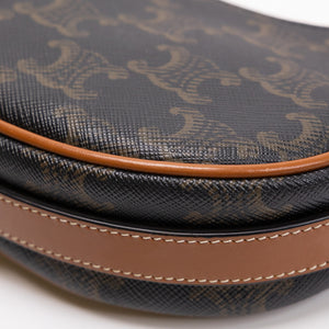 CELINE MINI AVA BAG TRIOMPHE CANVAS / CALFSKIN BROWN GHW