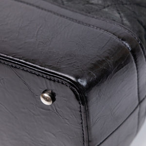 CHANEL LARGE QUILTED SHOULDER BAG CALFSKIN BLACK SHW