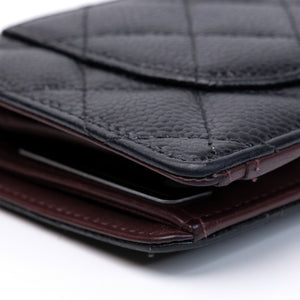 CHANEL LONG WALLET BLACK CAVIAR LEATHER GHW