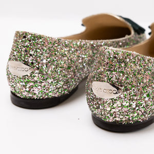 JIMMY CHOO GALA PEPPERMINT FLAT SIZE 37