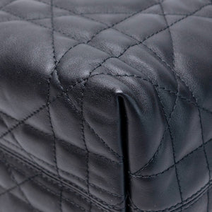 CHRISTIAN DIOR TOUJOURS VERTICAL NANO TOTE BAG BLACK CALFSKIN LGHW