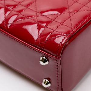 CHRISTAIN DIOR MINI LADY DIOR PATENT RED SHW