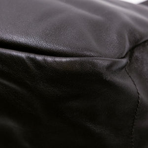 PRADA BLACK VITELLO DAINO LEATHER ZIP TOP HOBO BAG GHW