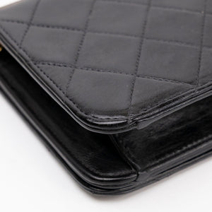 CHANEL VINTAGE FLAP BAG BLACK QUILTED LAMBSKIN GHW