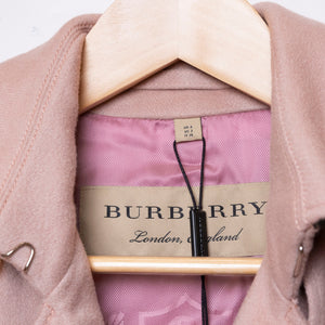 BURBERRY CASHMERE TRENCH KENSINGTON COAT PINK SIZE 36