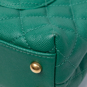 CHANEL SMALL COCO HANDLE CAVIAR GREEN LGHW
