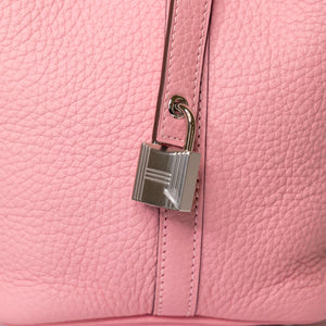 HERMES PICOTIN 18 LOCK BAG CLEMENCE 3Q ROSE SAKURA STAMP W SHW