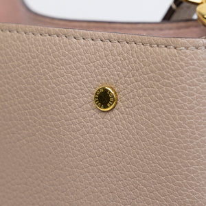 LOUIS VUITTON NANO LOCKME BUCKET BEIGE CALFSKIN LEATHER GHW (MICROCHIP)