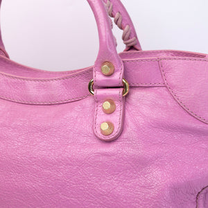 BALENCIAGA MEDIUM CLASSIC CITY CROSSBODY BAG PURPLE GHW