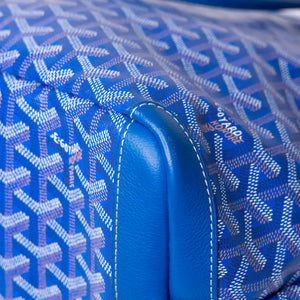 GOYARD ARTOIS GM TOTE BAG GOYARDINE CANVAS/CALFSKIN BLUE SHW