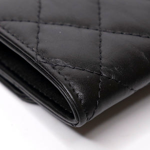 CHANEL 2.55 REISSUE FLAP CARD HOLDER BLACK CALFSKIN GHW