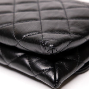 CHANEL 23K SLING SMALL FLAP BAG BLACK CALFSKIN LEATHER GHW