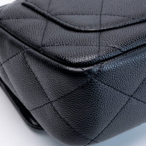 CHANEL COCO LOVE FLAP BAG BLACK CAVIAR GHW (MICROCHIP)