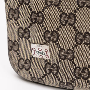 GUCCI GG SHERRY LINE HOBO BAG BEIGE GG SUPREME CANVAS SHW