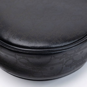 CHRISTIAN DIOR OBLIQUE GALAXY MENS SADDLE BAG BLACK CALFSKIN SHW
