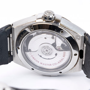 OMEGA CONSTELLATION 39MM , STEEL ON LEATHER STRAP