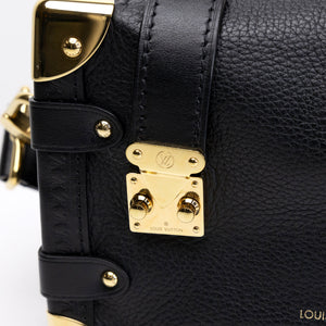 LOUIS VUITTON SIDE TRUNK PM BLACK GRAINED CALFSKIN GHW (MICROCHIP)