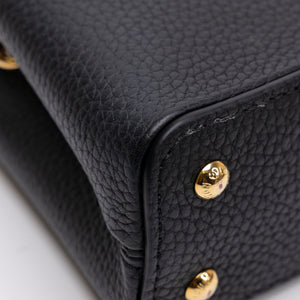 LOUIS VUITTON CAPUCINES NANO HANDBAG BLACK GHW