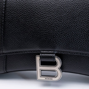 BALENCIAGA DOWNTOWN SHOULDER BAG BLACK CALFSKIN SHW