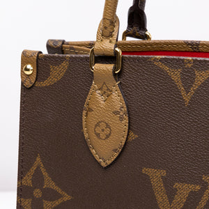 LOUIS VUITTON ON THE GO BROWN MONOGRAM CANVAS TOTE BAG GHW (MICROCHIP)