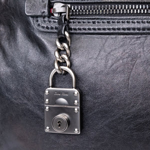 MIUMIU TOTE BAG CALFSKIN LEATHER BLACK