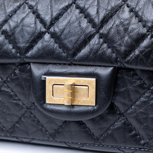 CHANEL MINI 2.55 REISSUE AGED CALFSKIN BLACK GHW