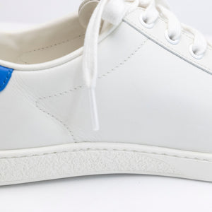 GUCCI x DISNEY HUEY, DEWEY AND LOUIE ACE SNEAKERS WHITE / BLUE LEATHER SIZE 37.5