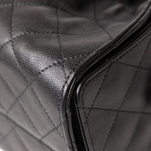 CHANEL SMALL 25 HANDBAG GRAINED CALFSKIN BLACK GHW (MICROCHIP)