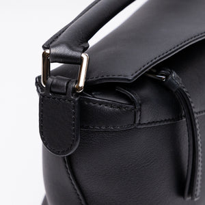 LOEWE MINI PUZZLE BLACK CALFSKIN LEATHER SHW