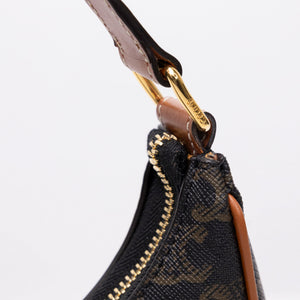 CELINE AVA BAG TAN CANVAS / CALFSKIN LEATHER GHW