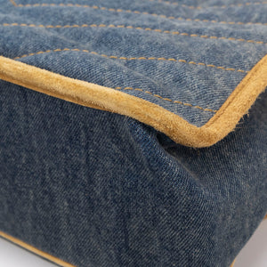 SAINT LAURENT MEDIUM NIKKI SHOULDER BAG DENIM BLUE / CINNAMON GHW