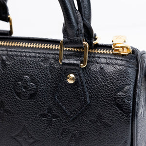 LOUIS VUITTON NANO SPEEDY BLACK MONOGRAM EMPREINTE GHW (MICROCHIP)