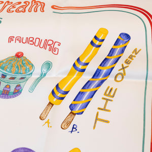 HERMES FUNNY ICE CREAM SILK SCARF 70 CM
