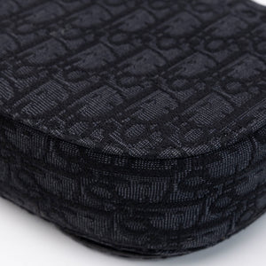 CHRISTIAN DIOR SADDLE SMALL MESSENGER BAG BLACK OBLIQUE JACQUARD / GRAINED CALFSKIN MULTICOLOUR HARDWARE