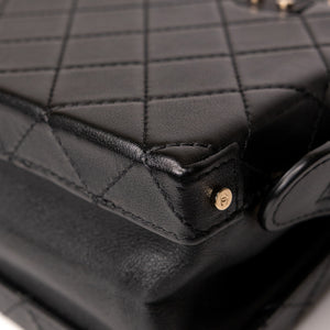 CHANEL 22B SMALL VANITY CASE CALFSKIN BLACK GHW (MICROCHIP)