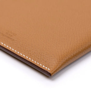 HERMES TARMAC PASSPORT HOLDER EPSOM GOLD SHW STAMP Y