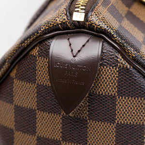 LOUIS VUITTON SPEEDY BANDOULIERE 25 DAMIER EBENE CANVAS / LEATHER GHW