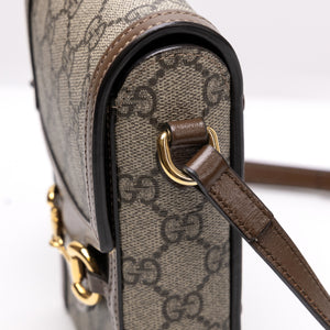 GUCCI HORSEBIT 1955 MINI BAG GG SUPREME GHW