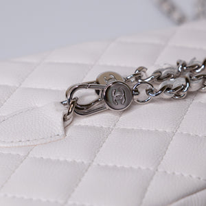 CHANEL 24C MINI BACKPACK / CROSSBODY BAG WHITE CALFSKIN LEATHER SHW