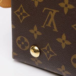 LOUIS VUITTON CARRYALL PM BROWN MONOGRAM CANVAS GHW (MICROCHIP)