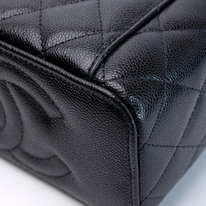 CHANEL LONG VANITY WITH CHAIN CAVIAR BLACK LGHW