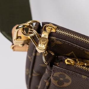 LOUIS VUITTON MULTI POCHETTE ACCESSORIES MONOGRAM CANVAS KHAKI GHW