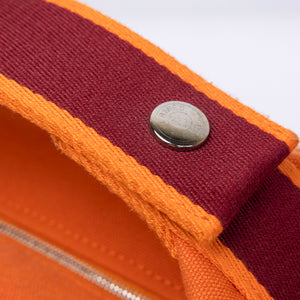 HERMES SMALL BRIDE-A-BRAC TRAVEL CASE ORANGE FEU CANVAS SHW