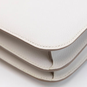 HERMES MINI CONSTANCE M4 GRIS PALE EPSOM GHW STAMP B