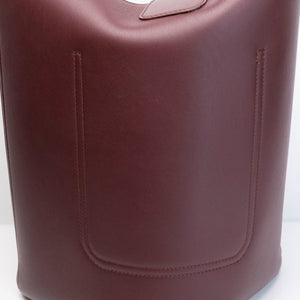 LOEWE MEDIUM PEBBLE BUCKET BAG DARK BURGUNDY CALFSKIN GHW