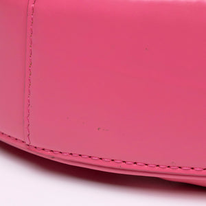 BALENCIAGA LE CAGOLE XS PINK POLISHED LAMBSKIN LEATHER PINK HARDWARE