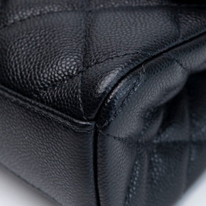 CHANEL 25P MINI FLAP BAG BLACK CAVIAR LEATHER GHW (MICROCHIP)