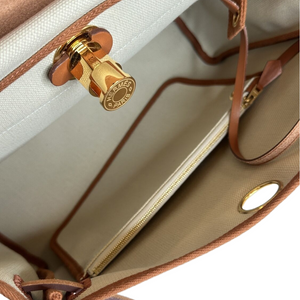 HERMES HERBAG ZIP 31 BAG CANVAS/HUNTER BENTON/FAUVE GHW STAMP B