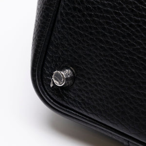 HERMES PICOTIN 18 LOCK BAG BLACK SHW STAMP C